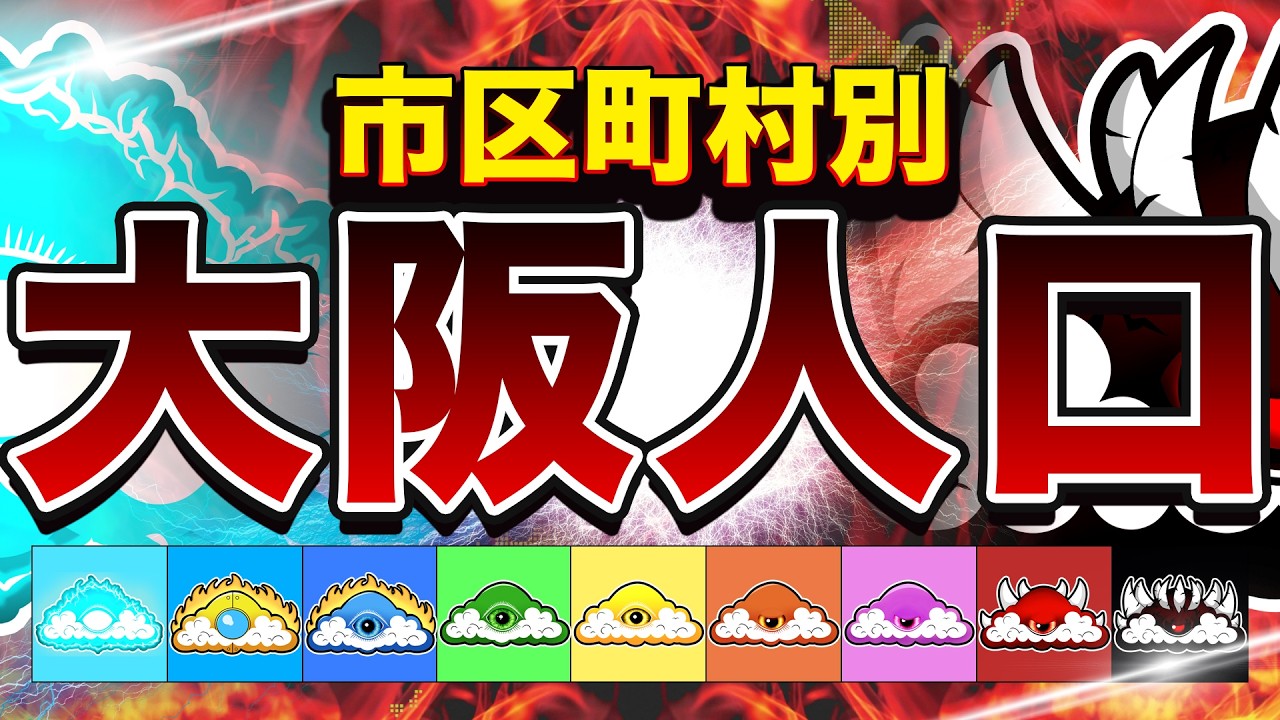大阪の人口　市区町村別MAP