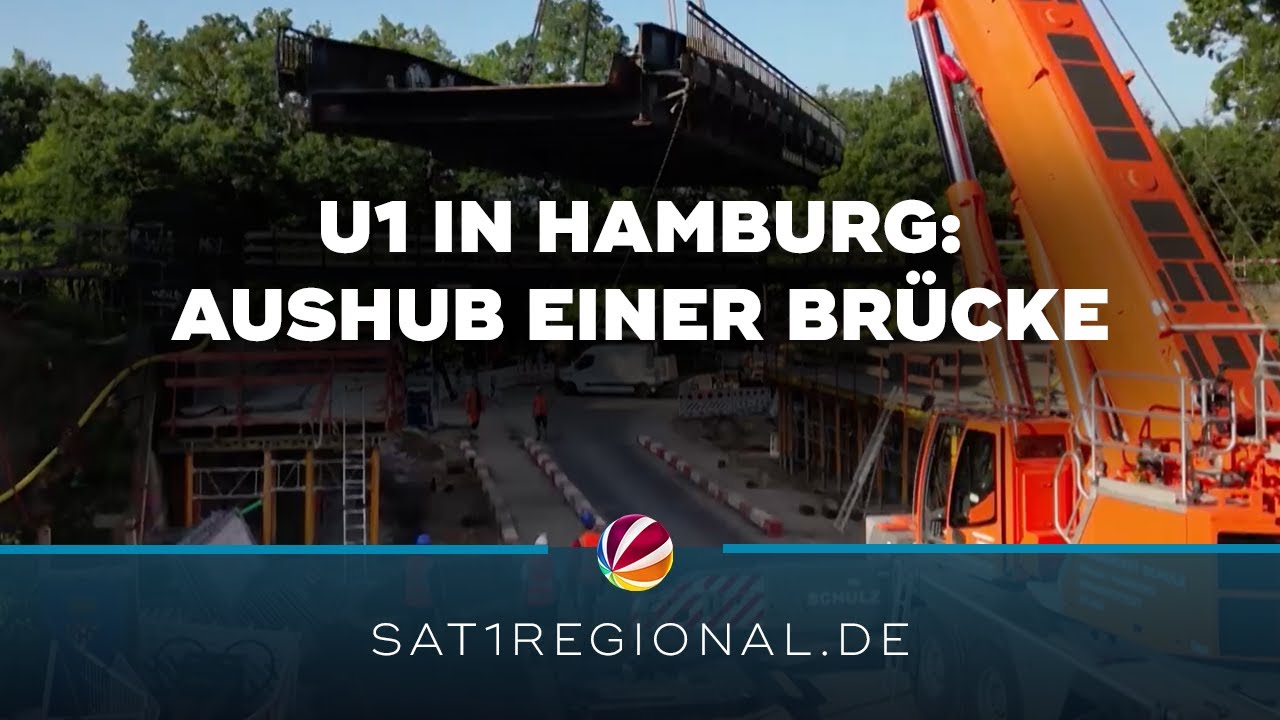 U1: Aushub der ersten Brücke in Hamburg-Volksdorf