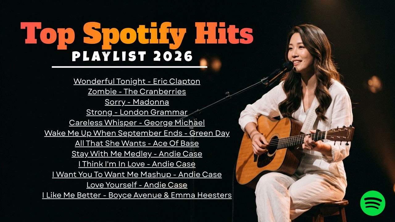 🎧✨ Top Acoustic Hits 2026 | Viral TikTok & Spotify Mix - Wonderful Tonight, Zombie, Sorry, Strong,