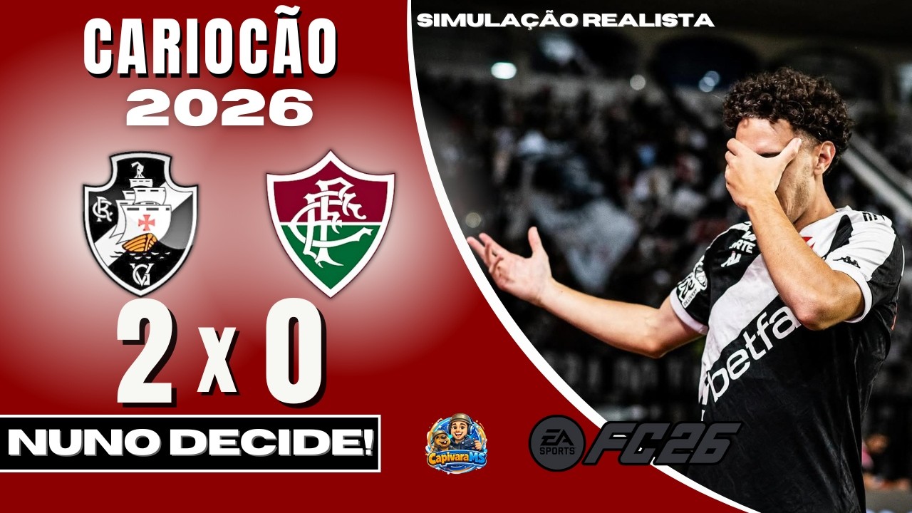 VASCO 2x0 FLUMINENSE  | Nuno Moreira decide na ida! | Semifinal Carioca FC 26