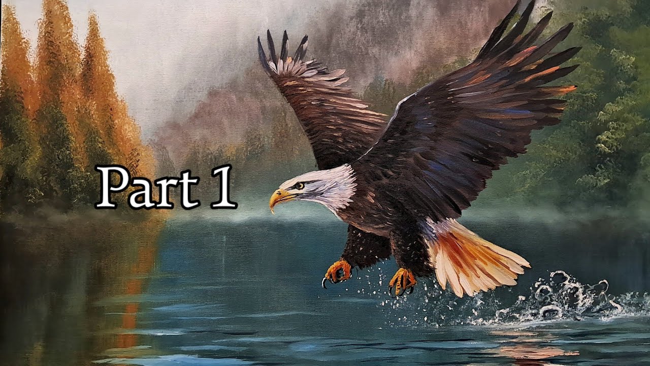 Painting an Eagle in a Landscape Part 1.... Oil Painting Tutorials