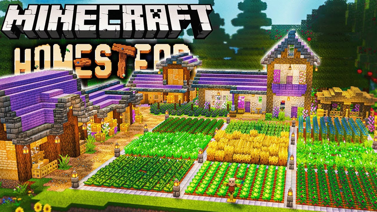 Surviving 100 Days Building A COZY Minecraft Farm (Homestead Modpack)