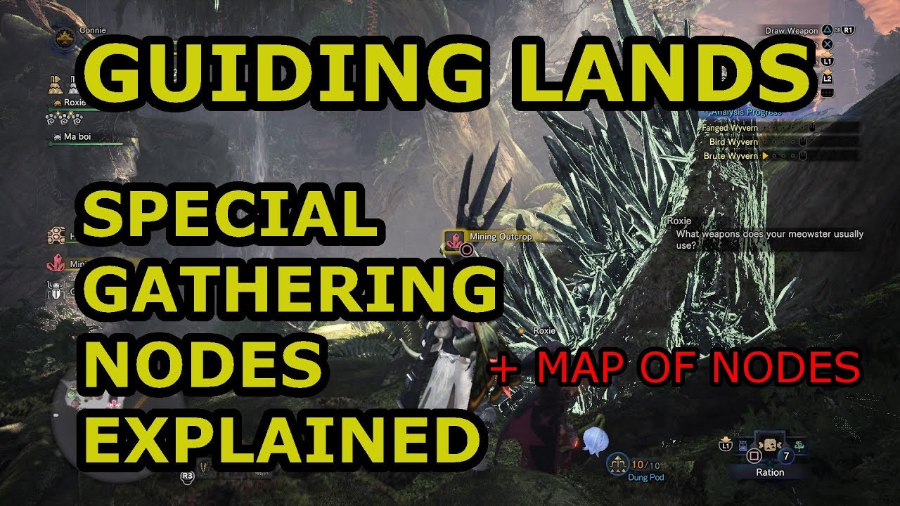 MHW Iceborne - GUIDING LANDS special gathering system explained + augment material farming