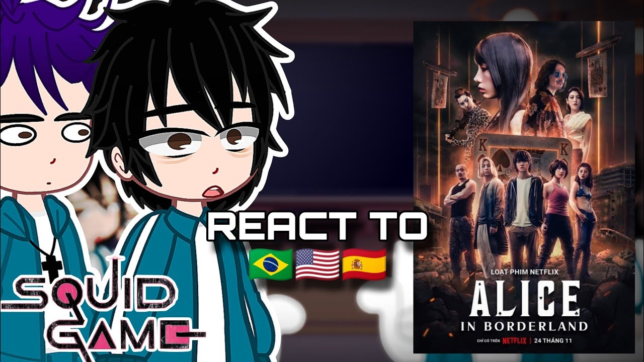 SQUID GAME S2 react to Alice in borleand gacha club react to//Round 6