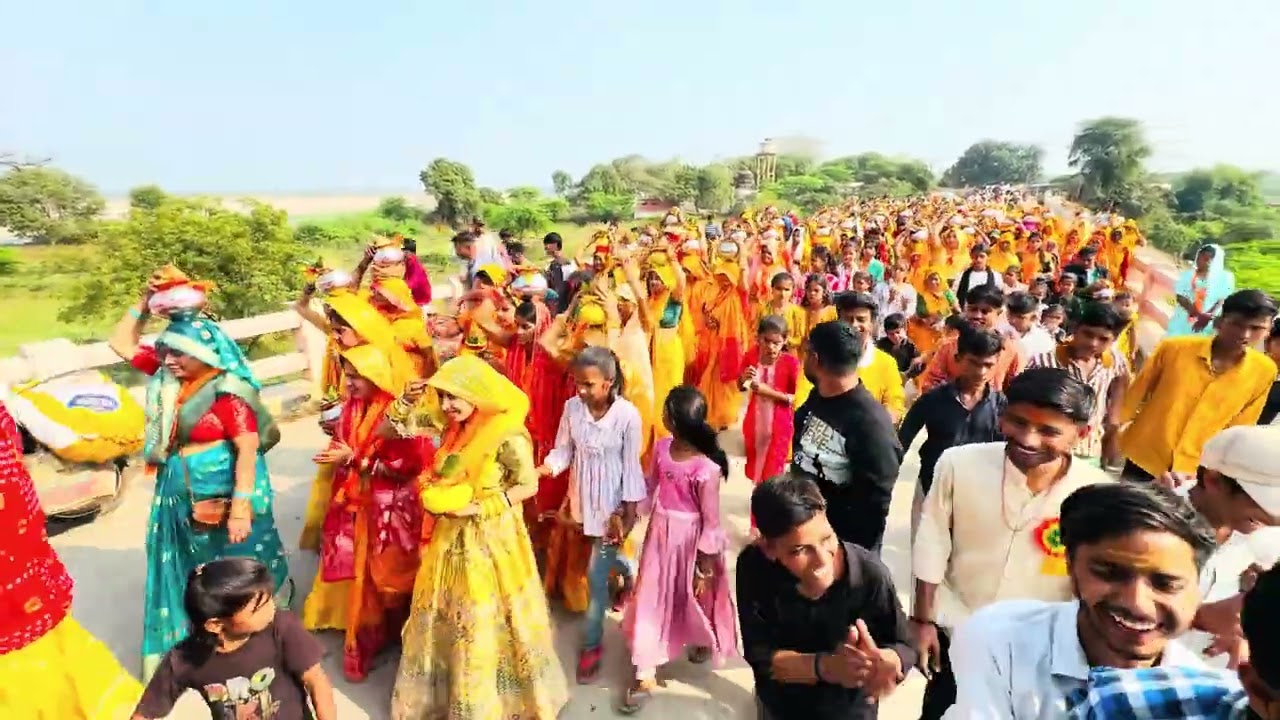 भव्य कलश यात्रा श्री राम कथा कथा स्थल श्री महाकालेश्वर महादेव पंचनद धाम