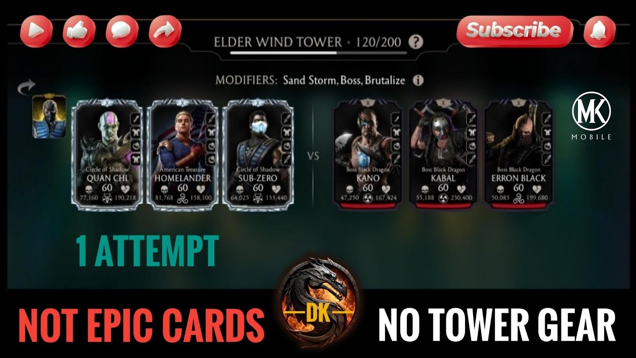 Fatal Elder Wind Tower 120 & Reward 🎮 Mortal Kombat Mobile▫️MK Mobile #mortalkombatmobile #mkmobile