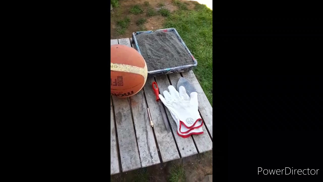 hace tu propio Slam ball o balón crossfit con balon en desuso y arena.