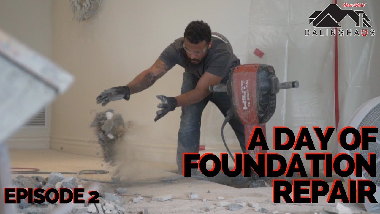 Installing Push Piers and Helical Tie-Backs in Southern California - Day of Foundation Repair Ep 2