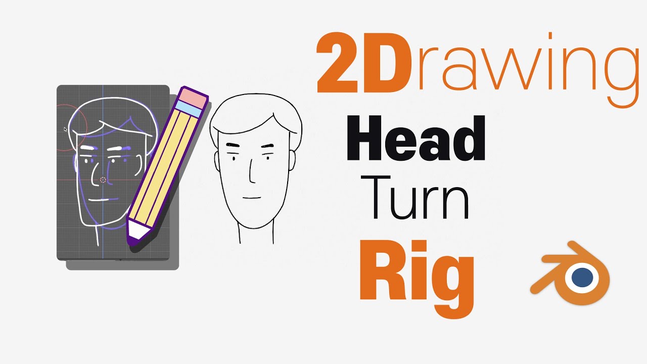 2D Drawing Head Turn Rig (Grease Pencil, Blender)