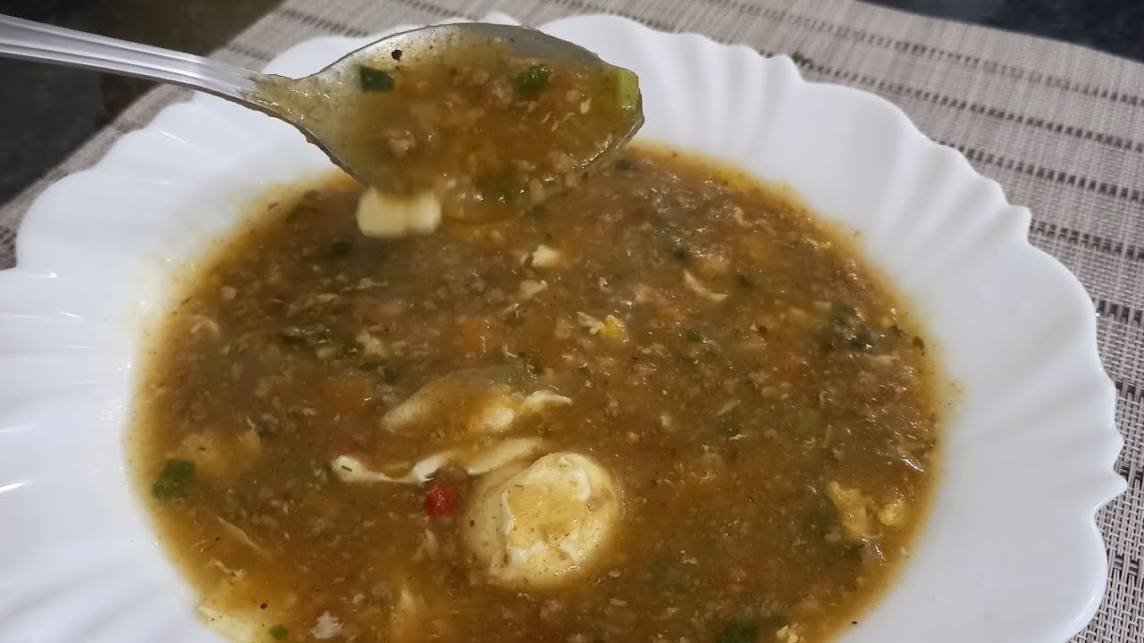 CALDO DE OVO COM CARNE MOIDA MUITO FÁCIL E RÁPIDO DE FAZER!