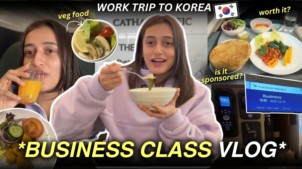 Business Class from Seoul to Mumbai ✈️ | Honest Review (Vegetarian Food + Lounges)