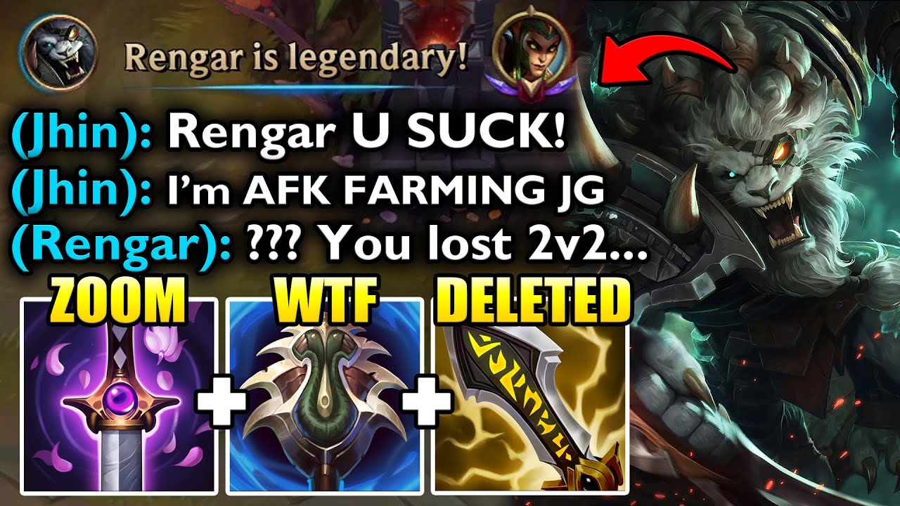 HOW TO PLAY RENGAR JUNGLE & CARRY A 4v5 WHILE GETTING GRIEFED BY YOUR ADC! - League of Legends Guide