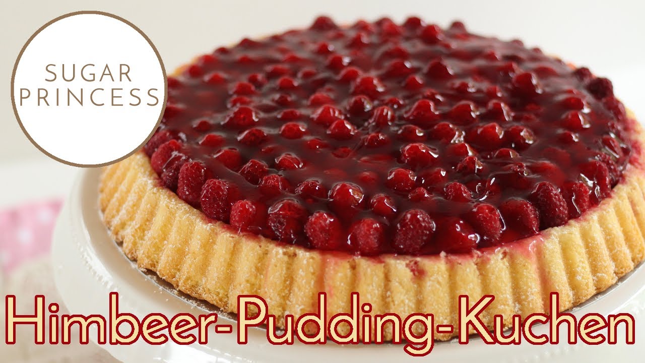 Himbeer-Pudding-Kuchen | Obstkuchen mit Pudding | Rezept von Sugarprincess | vegan und klassisch