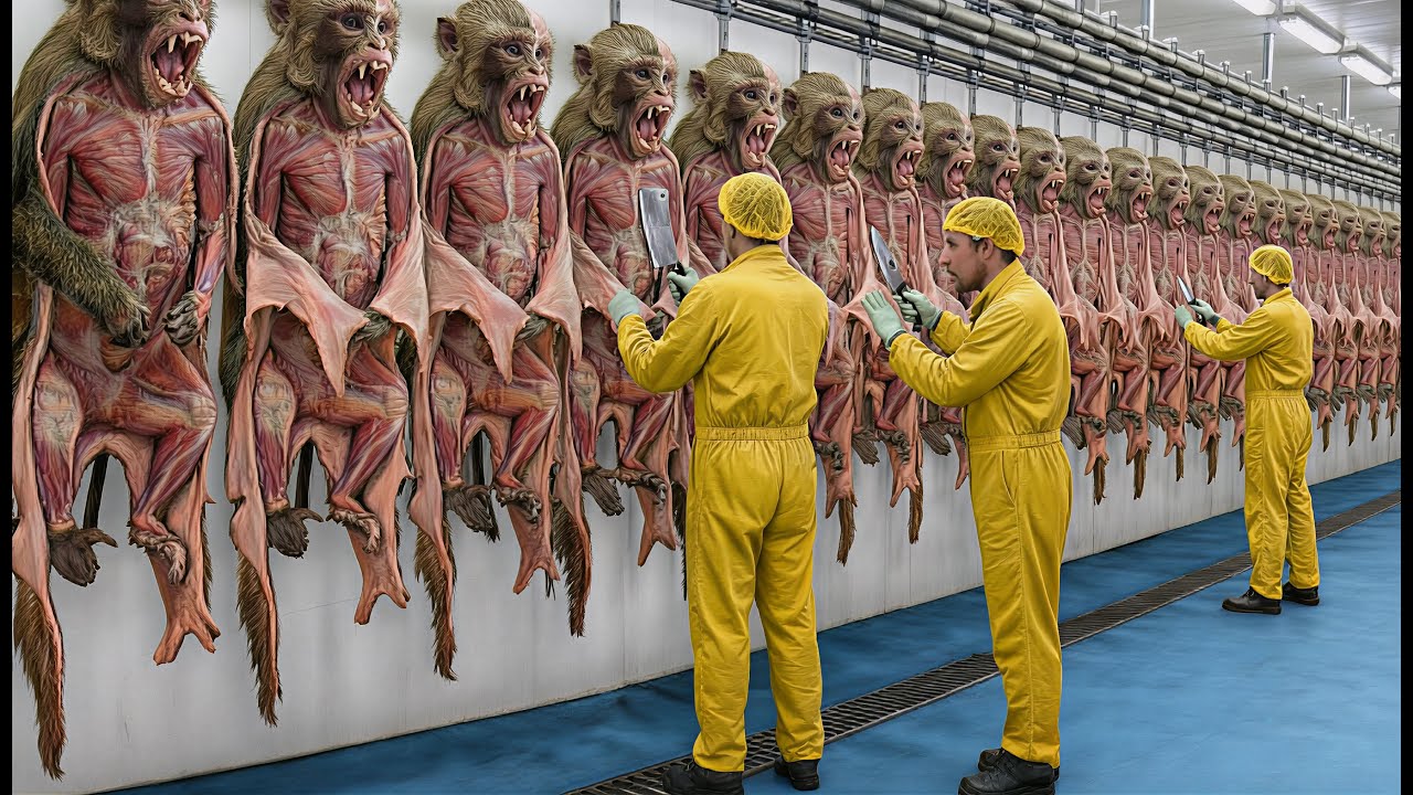 The Dark Reality of Macaques Leather Industry | From Skin to Million-Dollar Products(Full Process)..