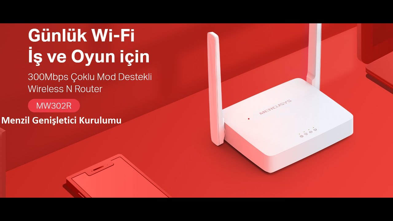 MERCUSYS MW302R MENZİL GENİŞLETİCİ KURULUMU