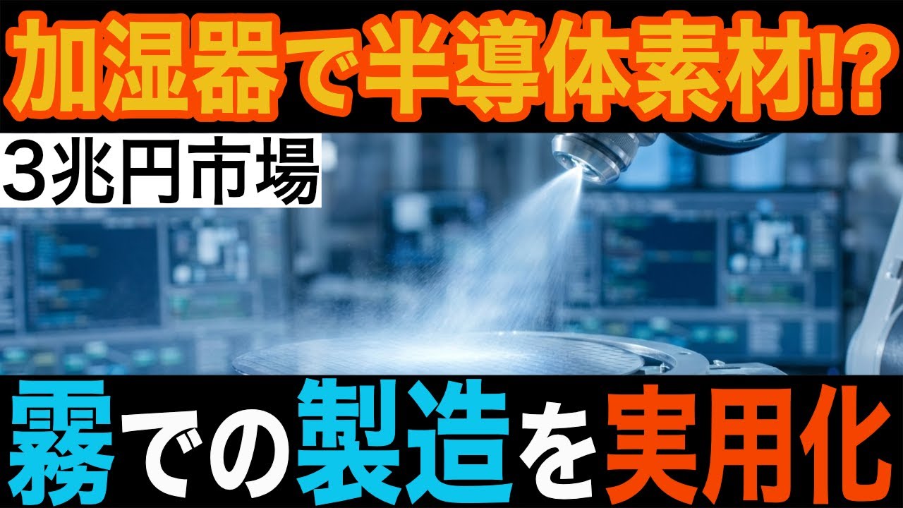 加湿器で半導体を作る！？／京大発ベンチャーの「霧の技術」が世界の半導体製造プロセスを覆す／真空も高温な常識外れ技術「ミストドライ法」