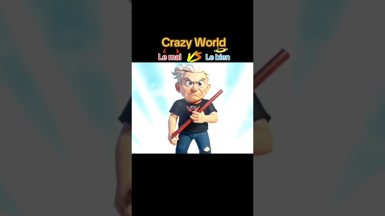 Crazy World épisode 1 séquence déformée entre le mal contre le bien