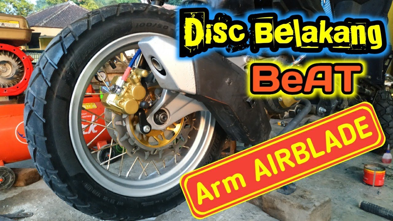 🔴Pasang DISC Belakang di new BeAT//Setting di ARM AIRBLADE ☑️vlog 100
