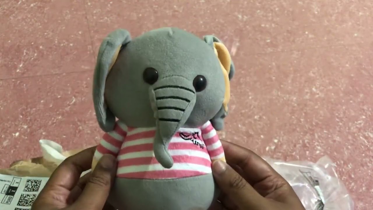 Webby Soft Animal Plush Elephant Toy 20cm ASMR Unboxing Video