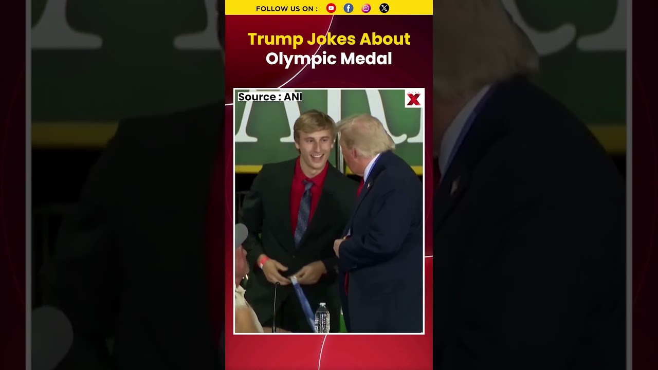 #mustwatch Trump takes Olympic athlete Jordan Stolz&rsquo;s medal, jokes: 