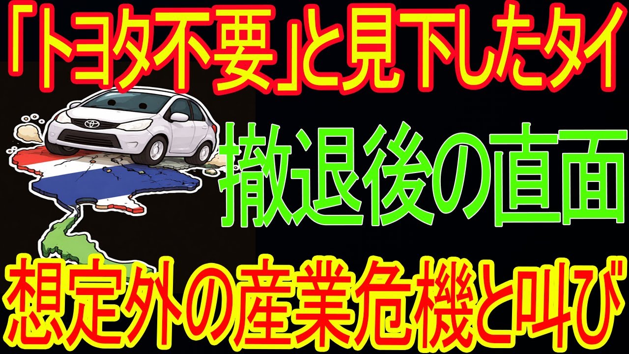 【衝撃】タイが「トヨタ不要」と見下した結果…撤退後に直面した想定外の産業崩壊と国民の悲痛な叫び！