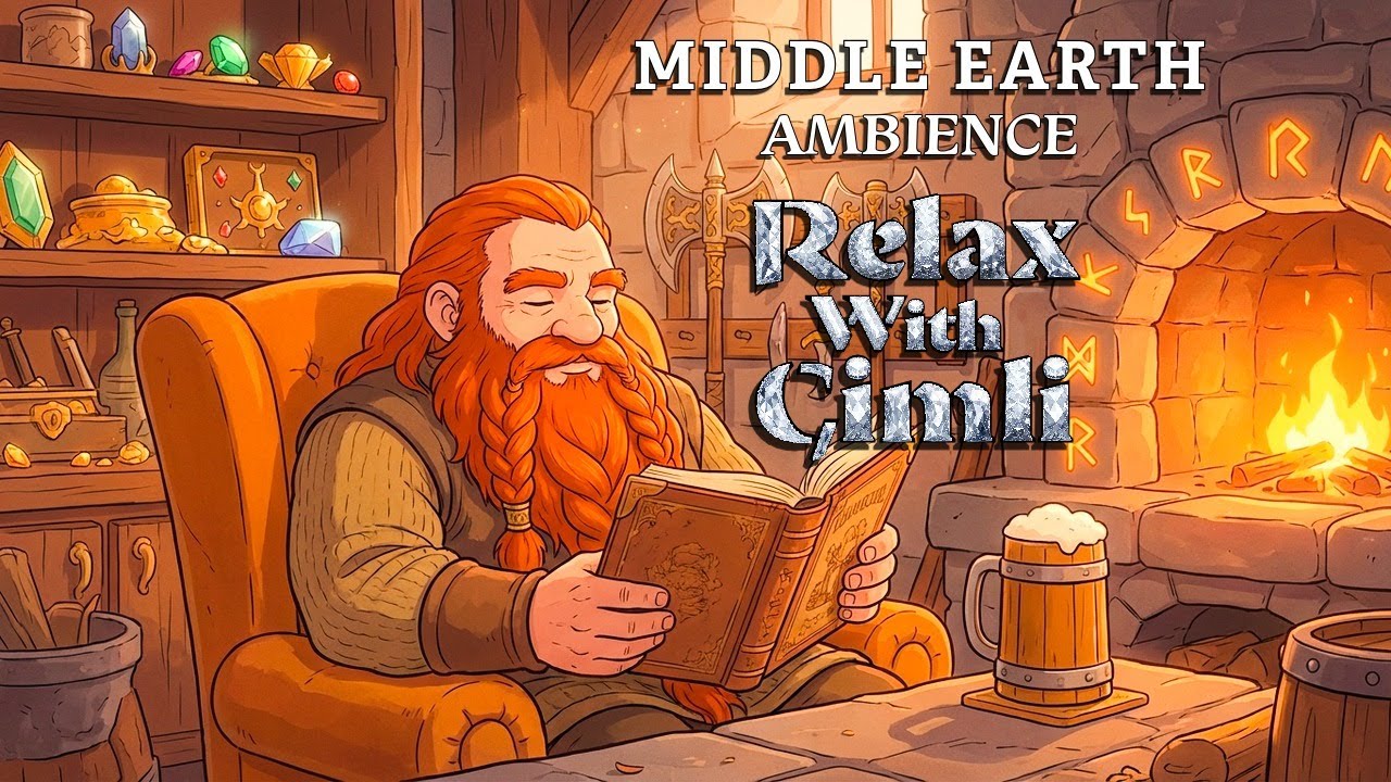 Gimli's Mountain Sanctuary Firelight | Cozy Dwarven Lofi You'll Actually Relax To