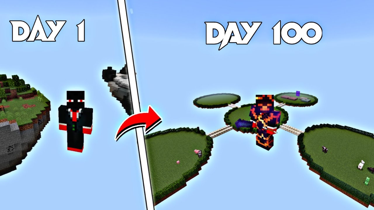 I Survived 100 Days in Crafters Mc Skyblock