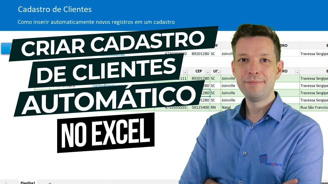 Como Criar um Cadastro de Clientes Automático Excel
