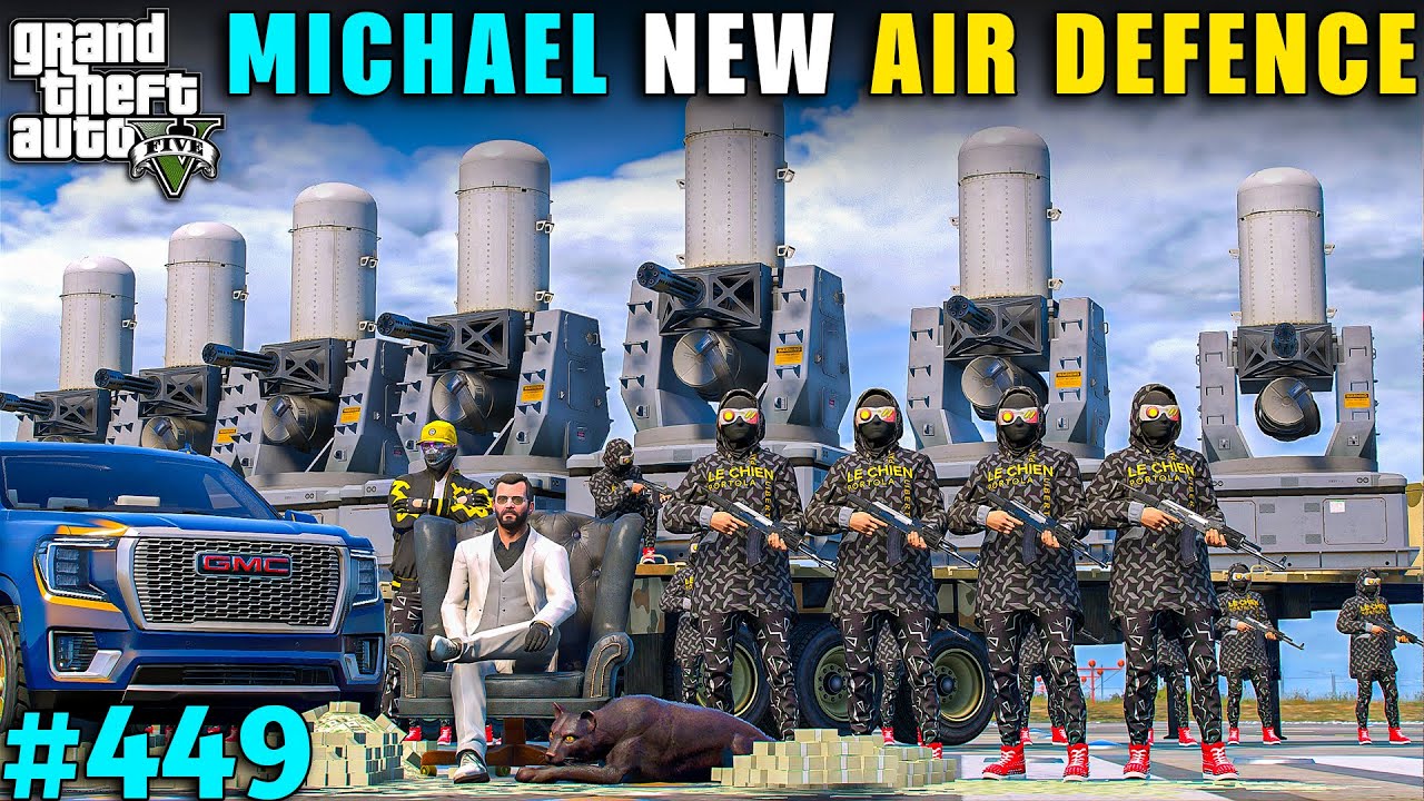 MICHAEL STEALING NEW AIR DEFENCE SYSTEM FOR MALIBU MANSION | GTA V GAMEPLAY 
