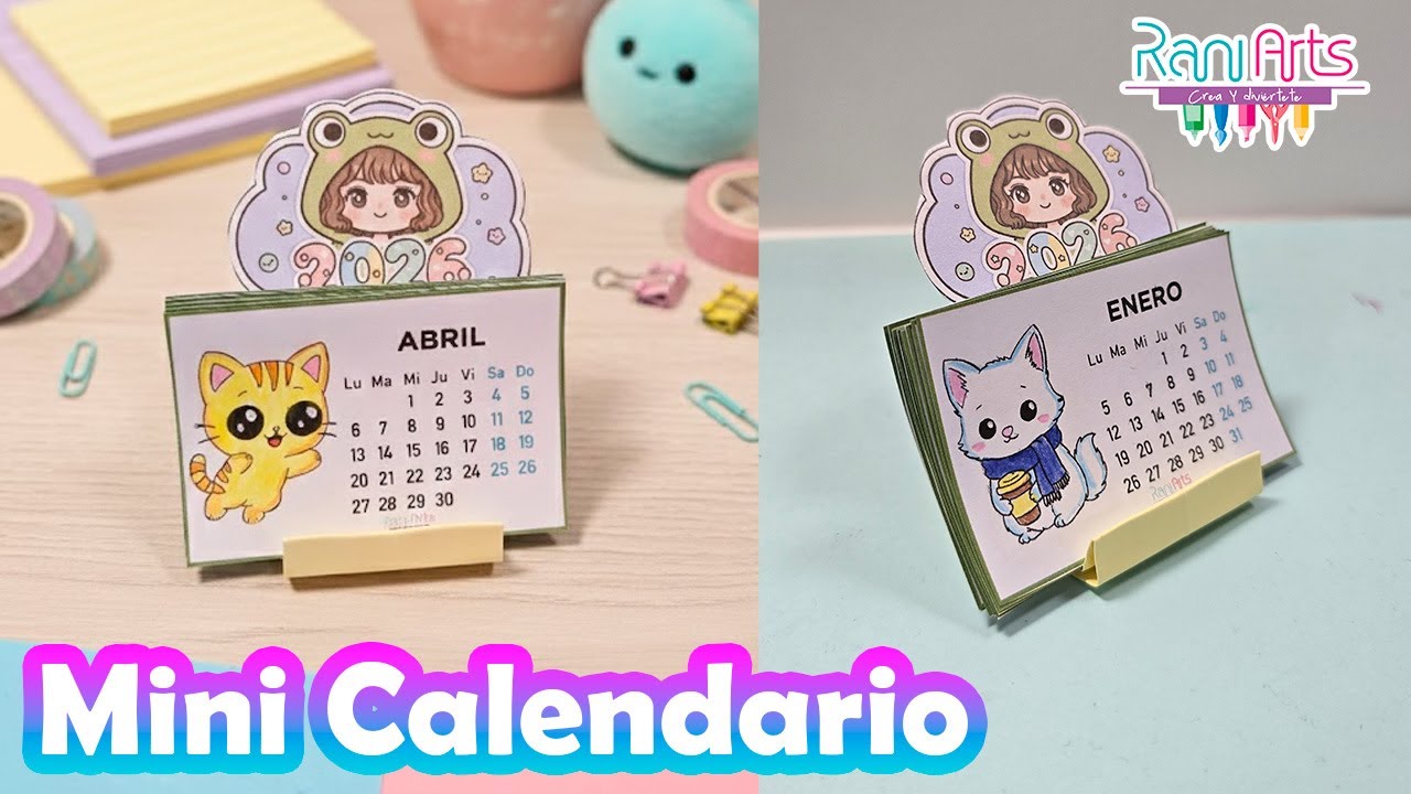 DIY MINI CALENDARIO 2026 🗓️✨ ¡Organiza tu escritorio con estilo! | RaniArts