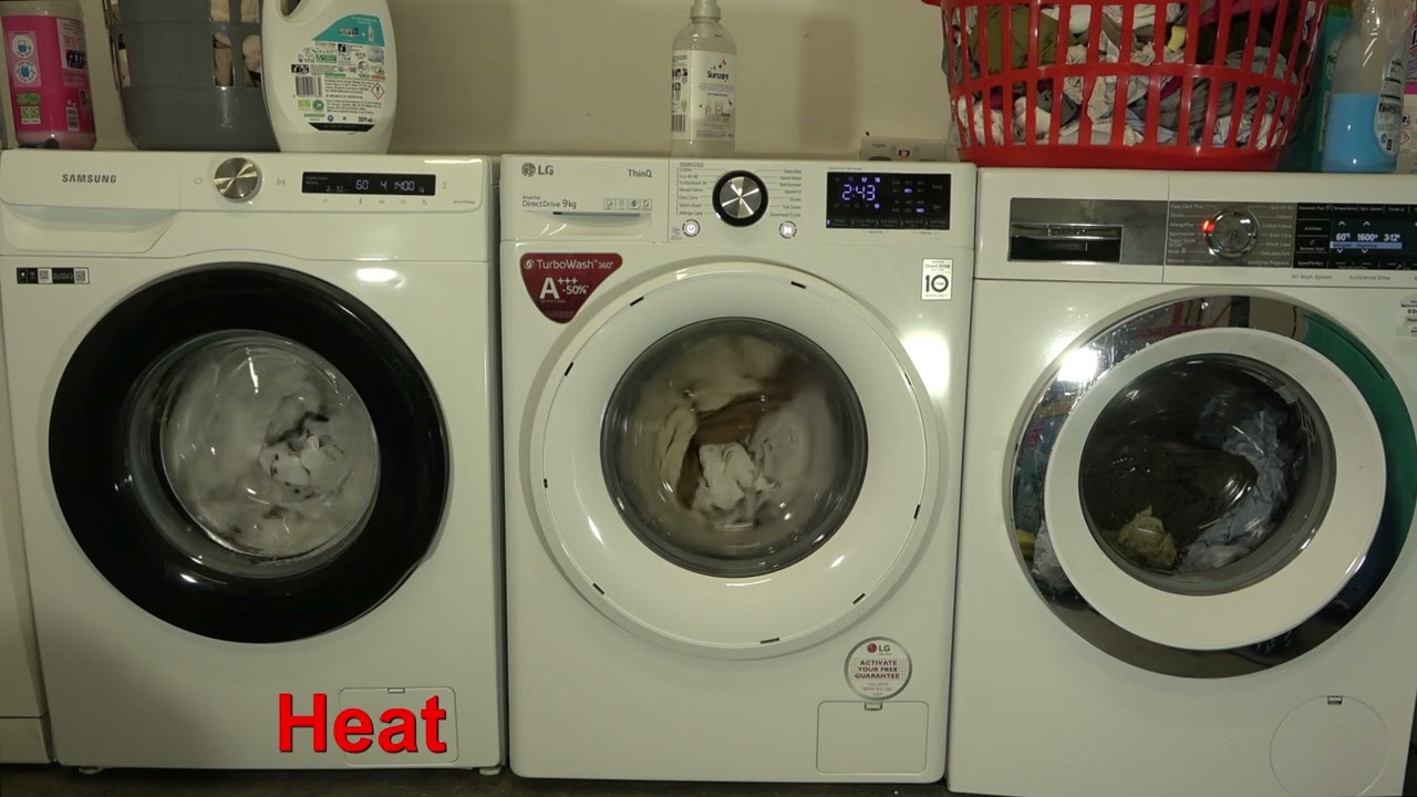 Wash Race / Samsung Series 5+ vs. LG turbowash 360 vs. Bosch serie 8 - Allergy care 60'c