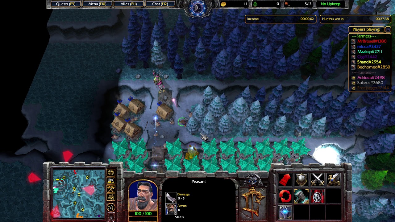 Warcraft 3 - Farmer vs Hunter s3 1.3 #46