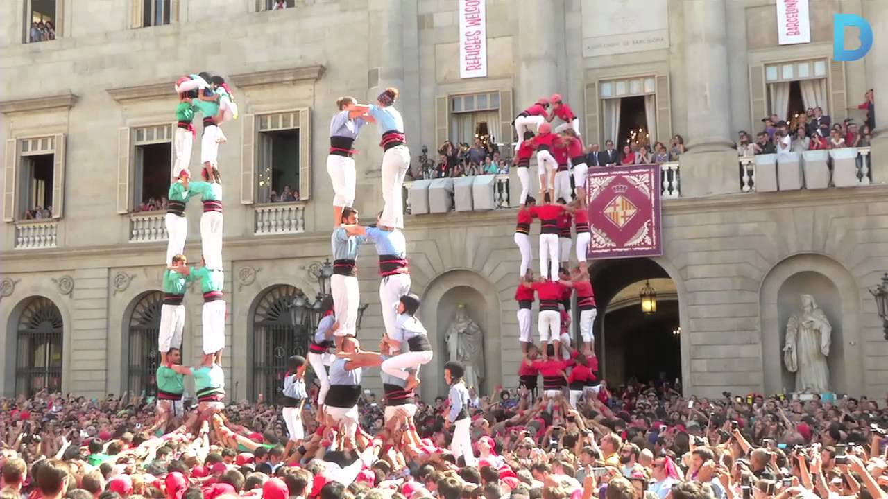 Castells i gegants per la diada de la Mercè