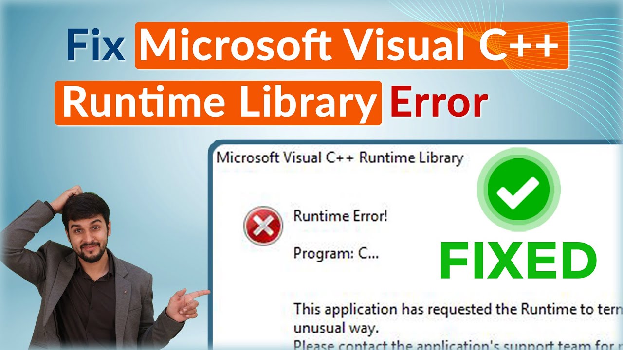 Fix Microsoft Visual C++ Runtime Library Error | Windows 10/11 #microsoft