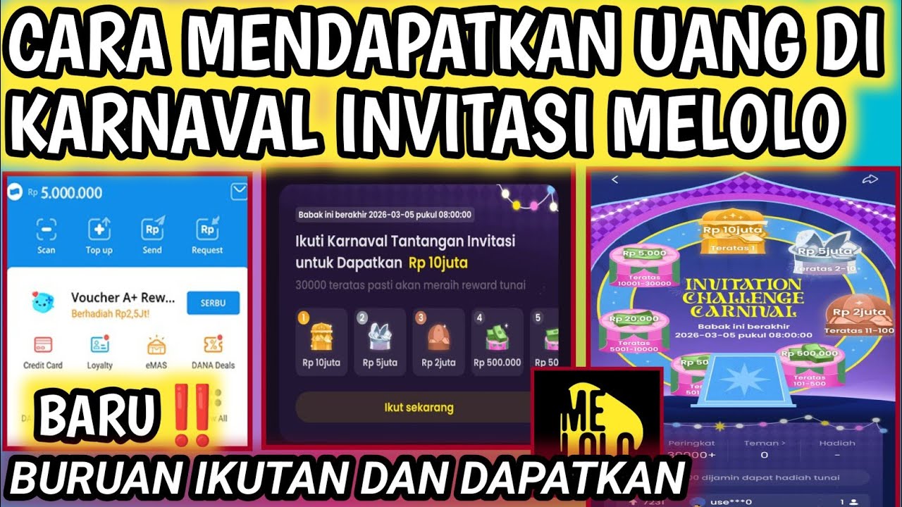 Cara Mendapatkan Uang Di Karnaval Invitasi Melolo || Cara Dapat Uang Di Melolo