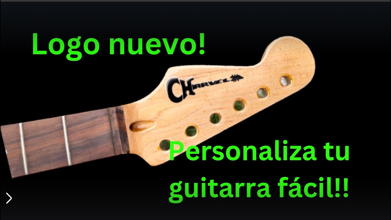 Cambiando Logo a Guitarra! Personaliza tu guitarra rápido y fácil