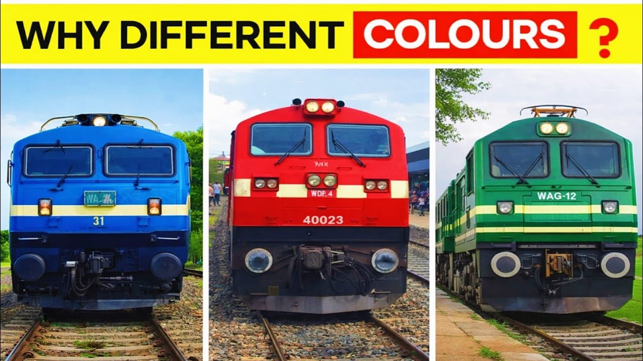 Why Do Indian Trains 🚆 Have Different | Colours?🤔  Explained!