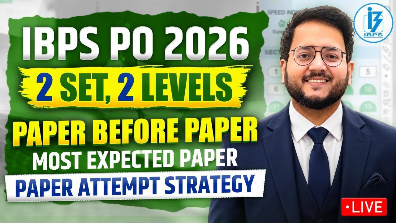 🔴 IBPS PO Prelims 2026 Paper QUANT ✅✅ Live Paper, 2 Sets & Paper Attempting Strategy ✅ Harshal