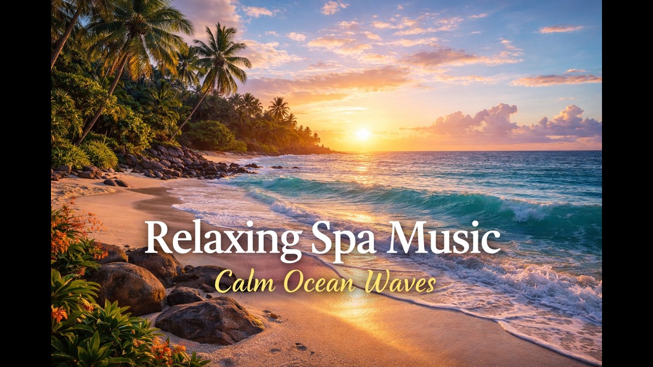 4K Ocean Waves 🌅 Relaxing Spa Music for Deep Sleep, Meditation & Stress Relief