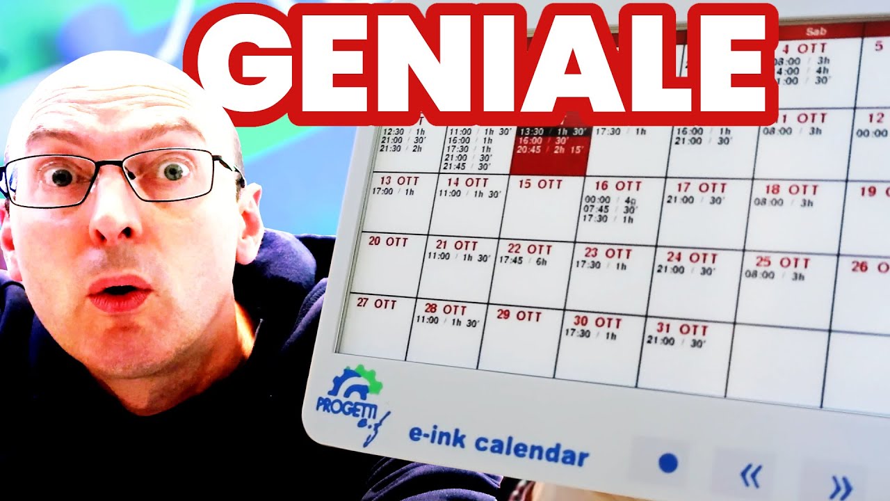 💡 IDEA GENIALE!  Calendario e-ink paper con ⁨@Mattley - Artigiano digitale ⁩