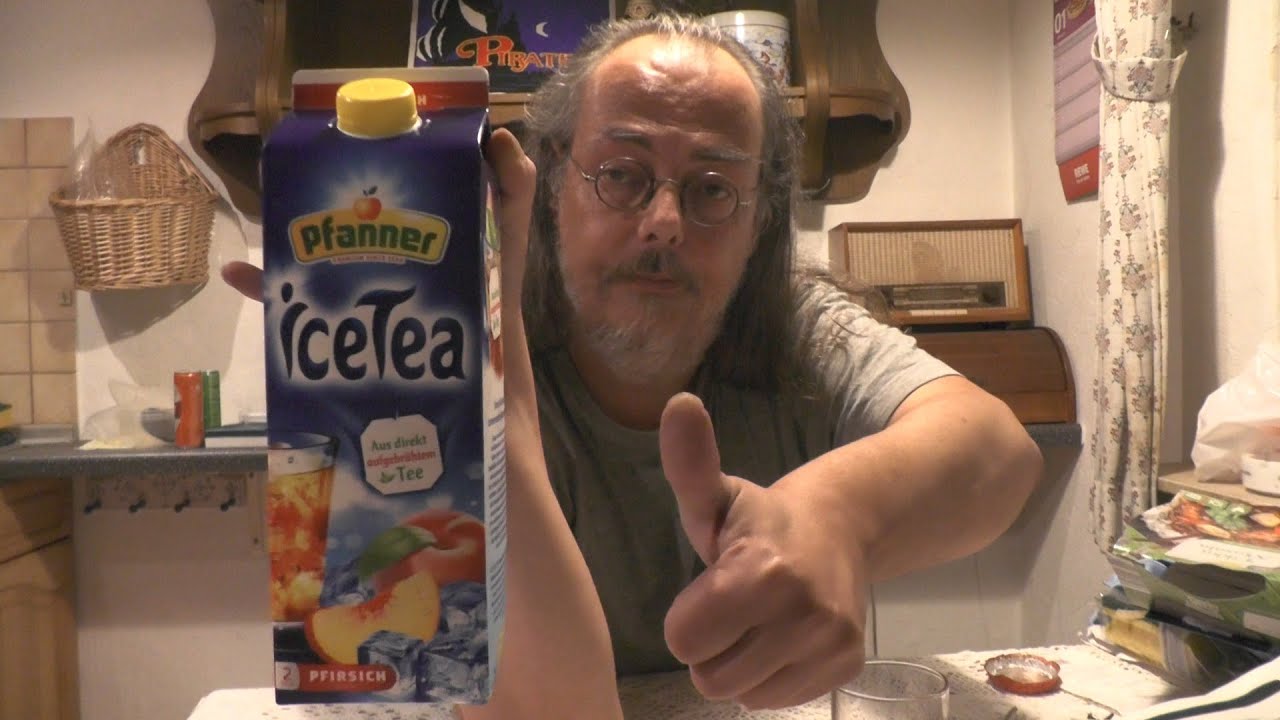 Was wollen wir trinken: Pfanner Eistee - Pfirsich