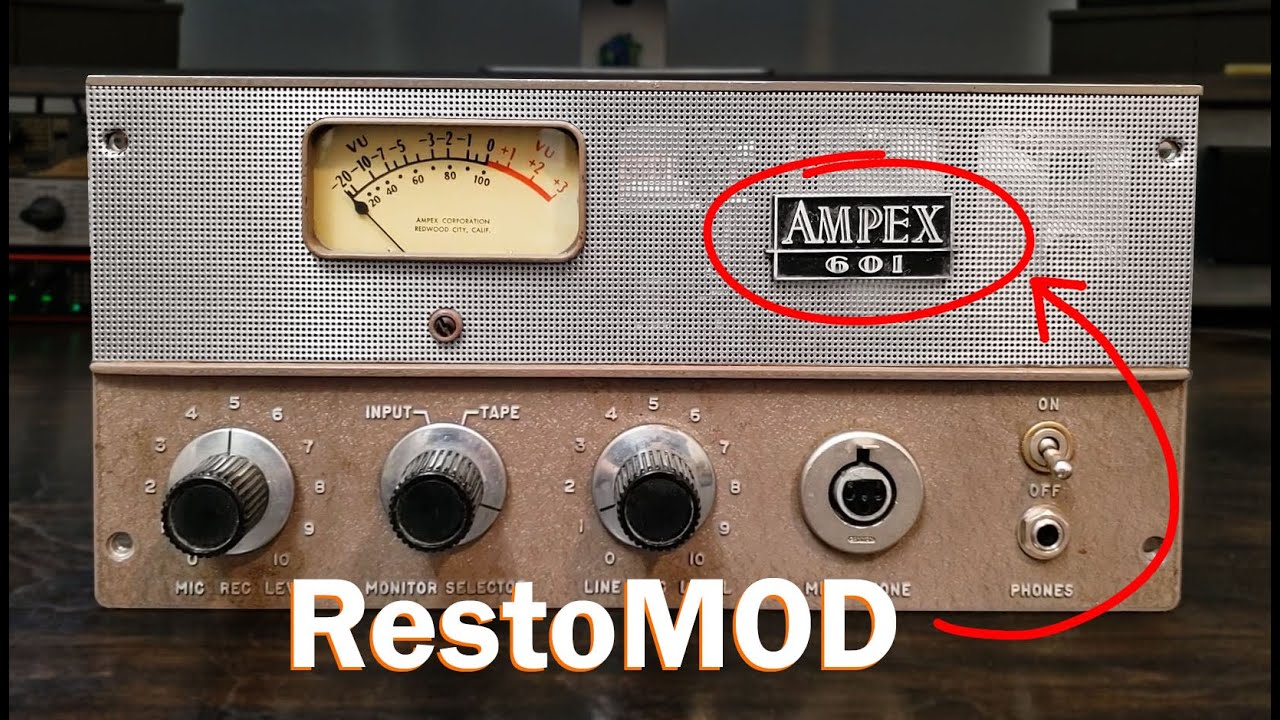 AMPEX 601 Microphone Preamplifer Conversion Mic Pre RESTOMOD