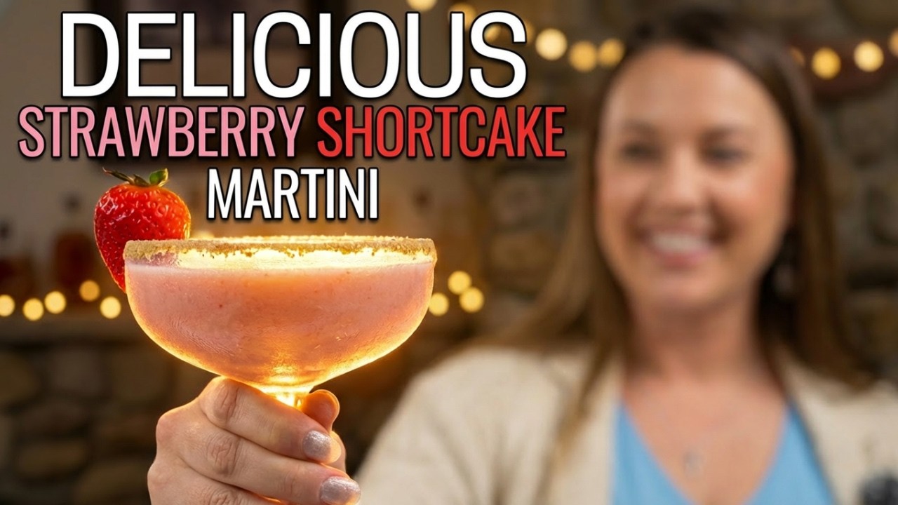 The Strawberry Shortcake Martini Cocktail Recipe | THIS IS DELICIOUS!