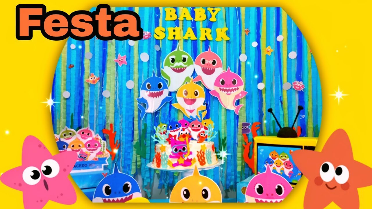 DECORAÇÃO BABY SHARK - Faça você mesmo