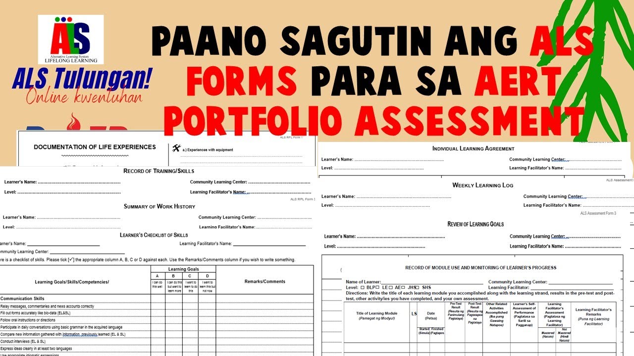 ALS FORMS SA AERT - STEP BY STEP GUIDE W/SAMPLE (TAGALOG VERSION)