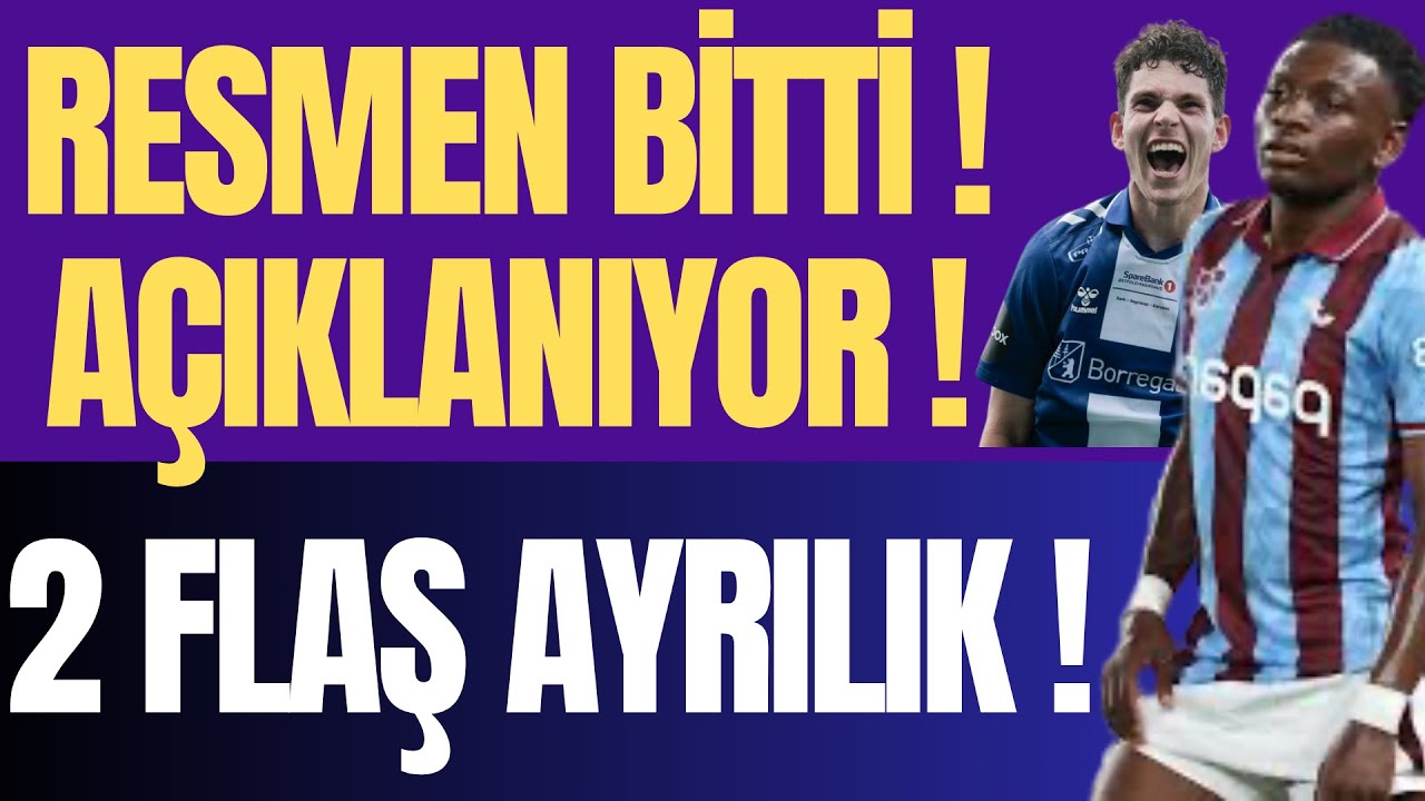 Resmen Bitti ! Açıklanıyor ! 2Flaş Ayrılık !#trabzonspor 