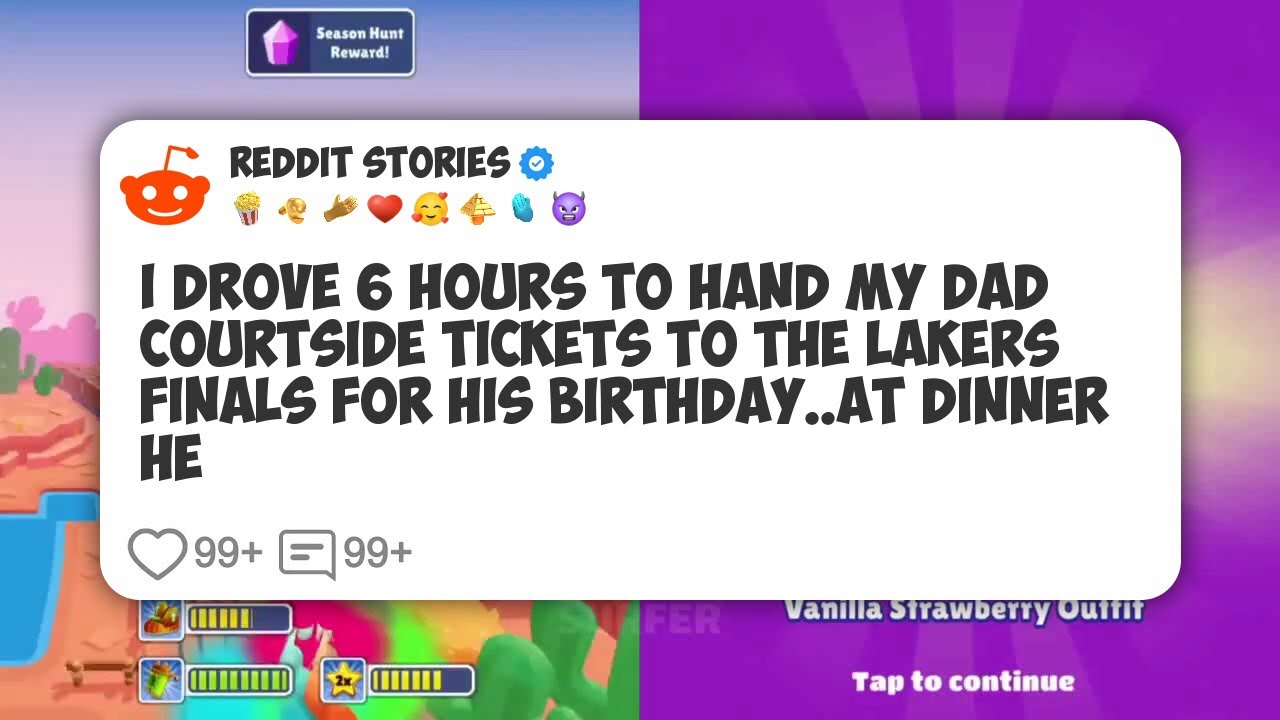 I Drove 6 Hours To Hand My Dad Courtside Tickets To The Lakers Finals For His Birthday. At #reddit 