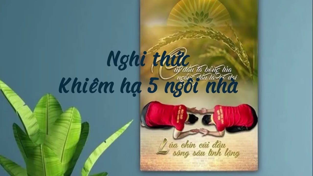 NGHI THỨC KHIÊM HẠ 5 NGÔI NHÀ   CÓ LỜI DẪN HẠT GIỐNG  ( c Hồng Vân THVT )