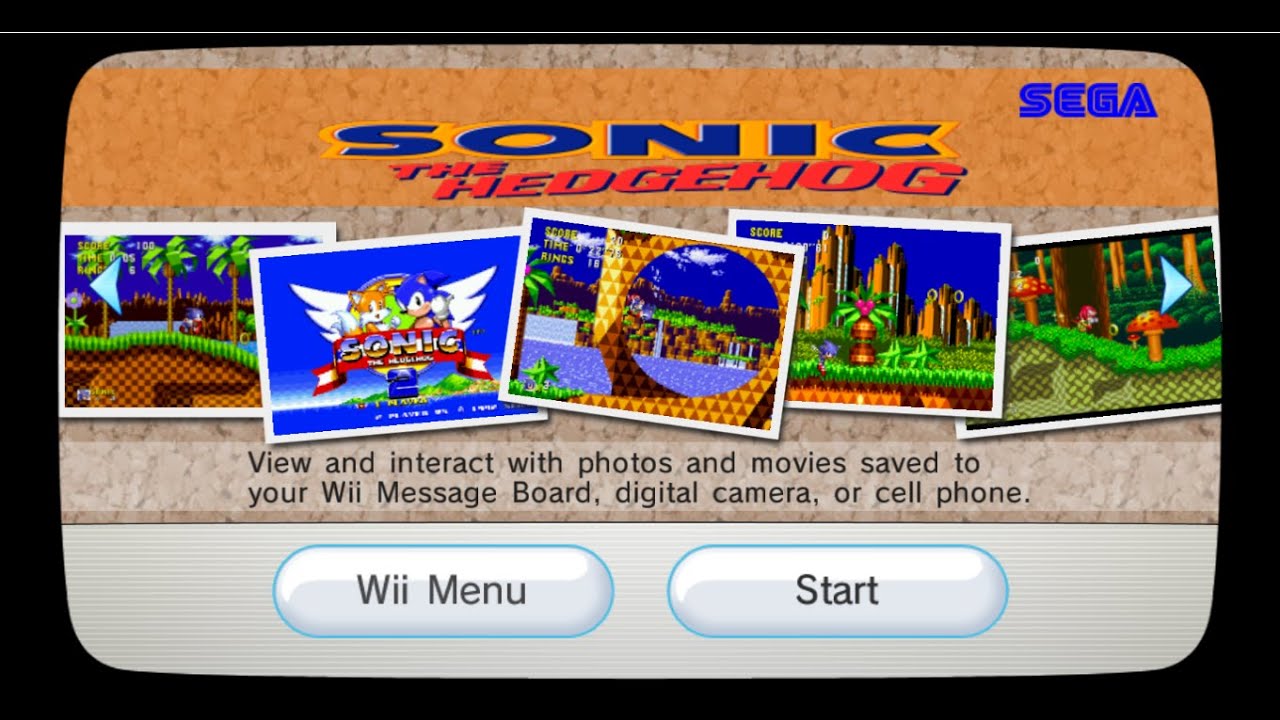 Sonic Photos Channel - WAD Download For Wii