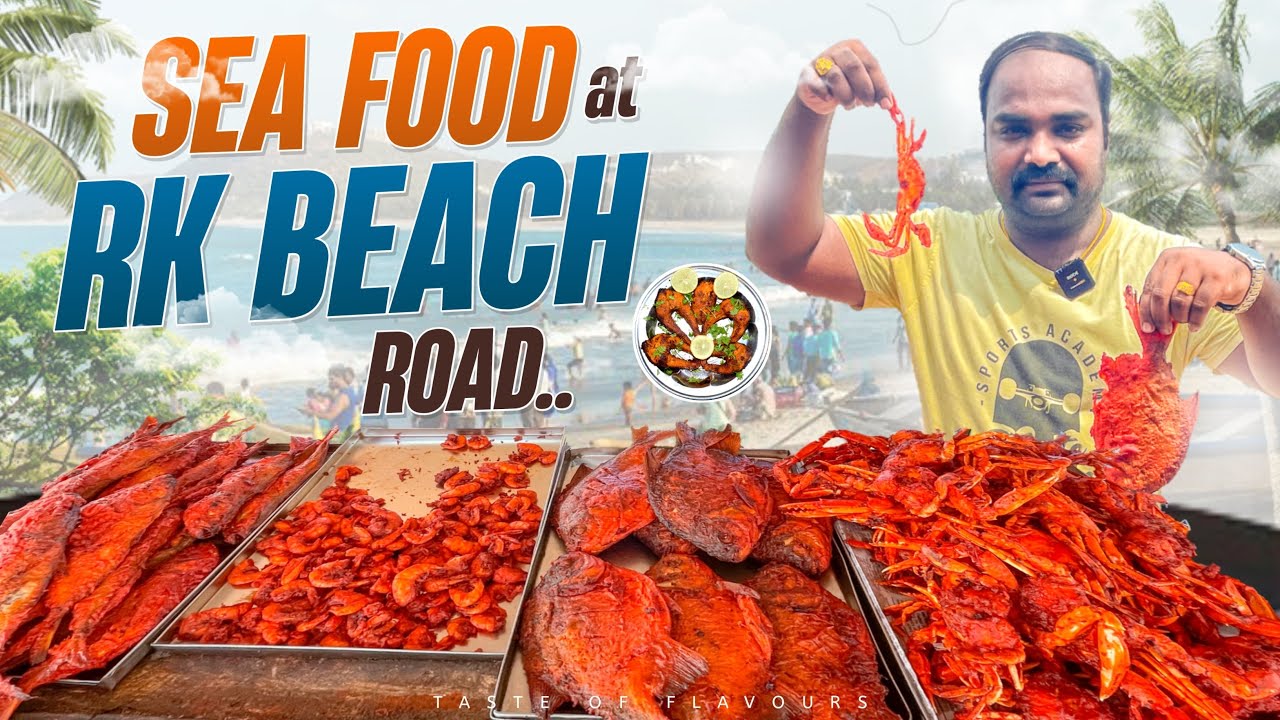 Amazing Sea Food || Sea Food Heaven At R.K.Beach || Vizag Street Food @TasteOfFlavours